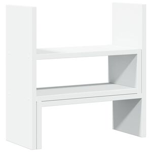 vidaXL Organizator za stol podesivi bijeli 40 x 17 x 41 cm drveni