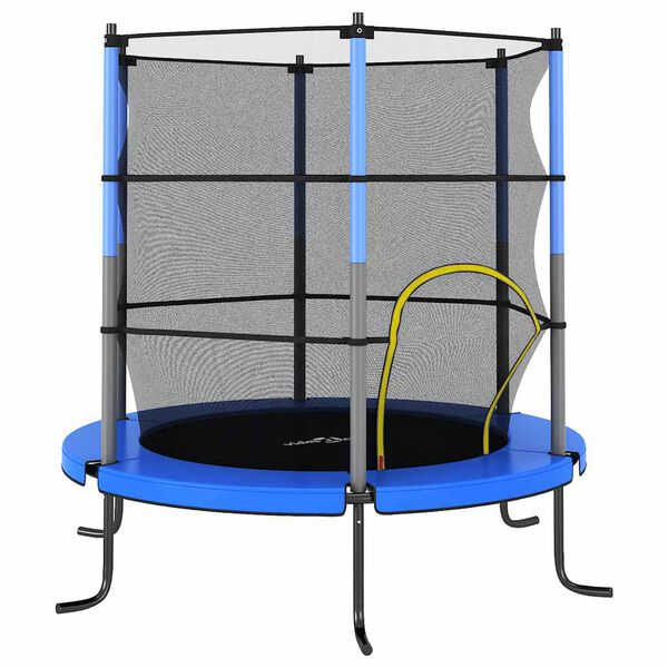 vidaXL Trampolin sa sigurnosnom mrežom okrugli 140 x 160 cm plavi
