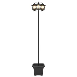 vidaXL Lampa sa tri glave Crna 32 x 32 x 188 cm Aluminij i ABS