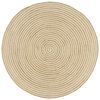 vidaXL Ručno rađeni tepih od jute sa spiralnim uzorkom bijeli 150 cm