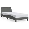 vidaXL Okvir za krevet Dover tamnosivi 90x200 cm od tkanine