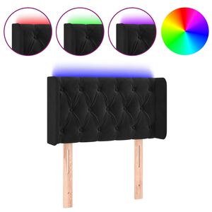 vidaXL LED uzglavlje crno 83x16x78/88 cm bar&scaron;unasto