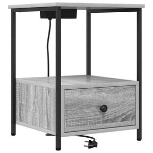 vidaXL Noćni ormar Siva Sonoma 42 x 41 x 56 cm Konstruirano drvo