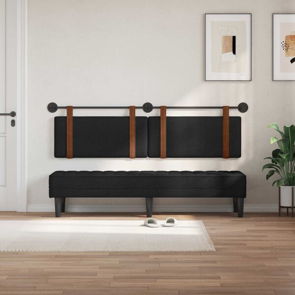 vidaXL Držeće uzglavlje Zidne Crna 170 x 55 x 5 cm Antikni PU