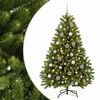 vidaXL Umjetno božićno drvce svijetlozeleno s kuglicama 120 cm