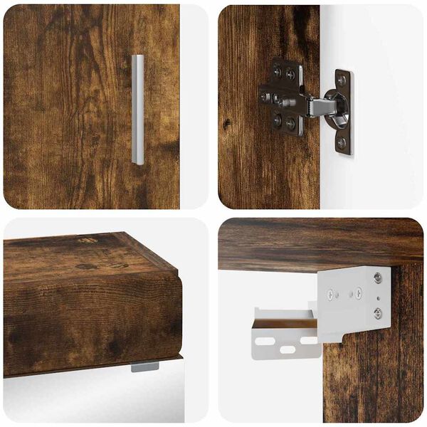 vidaXL Set namje&scaron;taja za kupaonicu s ladicama TULUM Dimljeni hrast