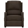 vidaXL Električni masažni naslonjač tamnosmeđi od tkanine