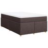 vidaXL Krevet box spring s madracem tamnosmeđi 120 x 190 cm od tkanine