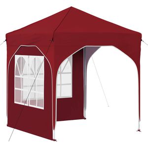 vidaXL Rastezljivi &scaron;ator za zabave 192 x 192 x 245 cm Tamno crvena