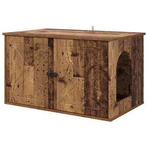vidaXL Mačja Kuća Staro drvo 85 x 55 x 50,5 cm Konstruirano drvo
