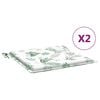 vidaXL Jastuci za stolice 2 kom s uzorkom li&scaron;ća 50x50x3 cm od tkanine