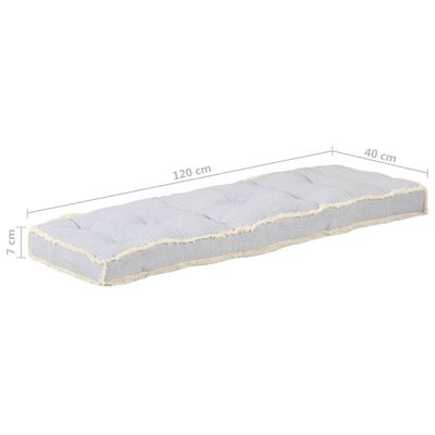 vidaXL Jastuk za sofu od paleta sivi 120 x 40 x 7 cm