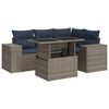vidaXL 5-dijelni set vrtnih sofa poliratan i s jastucima sivi