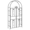 vidaXL Vrtni Luk Crna 115 x 37 x 226 cm Čelik