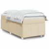 vidaXL Krevet s oprugama i madracem krem 90 x 200 cm od tkanine