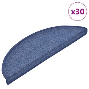 vidaXL Prostirke za stepenice 30 kom 56x17x3 cm plave poluokrugle
