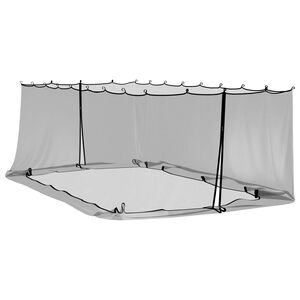 vidaXL Mreža protiv komaraca za gazebo 220 mesh Crna 6 x 3 x 2 m