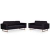 vidaXL 2-dijelni set sofa od tkanine crni