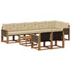 vidaXL Set vanjskih sofa 9 kom. Prirodna i bež
