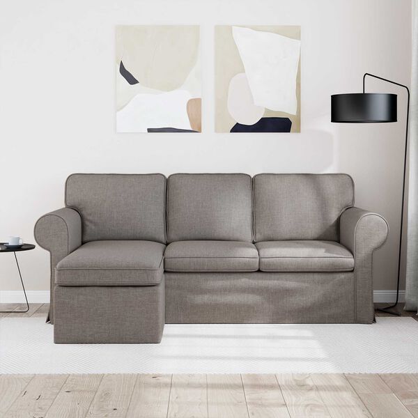 vidaXL Sofa 160cm Sivo-smeđa Metal