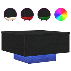 vidaXL Kava Stol Crni hrast 55 x 55 x 31 cm Konstruirano drvo