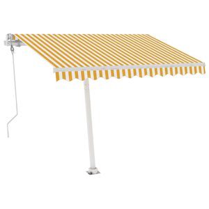 vidaXL Automatska tenda sa senzorom LED 300x250 cm žuto-bijela