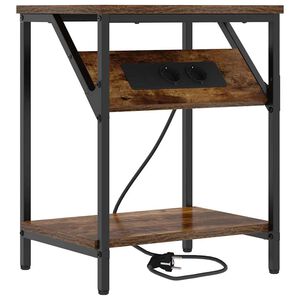 vidaXL Noćni ormar Dimljeni hrast 38 x 30 x 48 cm Konstruirano drvo