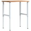 vidaXL Radni stol svijetlosmeđi 80x60x(71,5-98) cm masivno drvo hrast