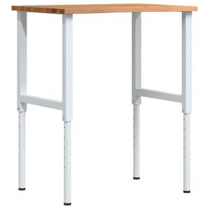 vidaXL Radni stol svijetlosmeđi 80x60x(71,5-98) cm masivno drvo hrast