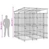 vidaXL Vanjski kavez za pse s krovom čelični 3,69 m&sup2;