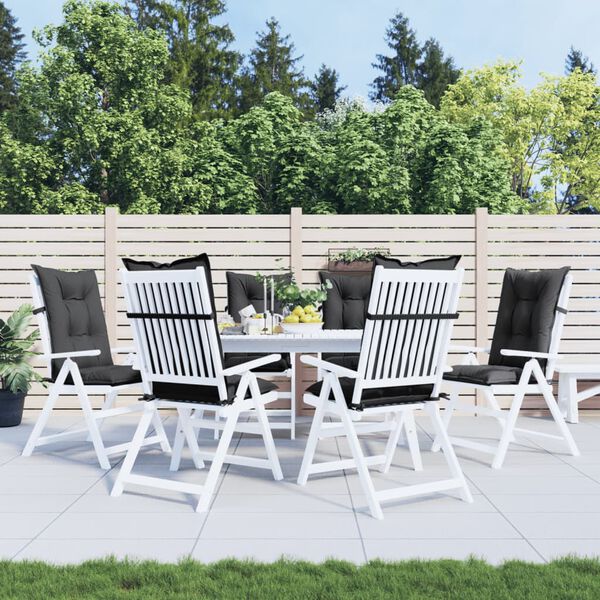 vidaXL Jastuci za stolice 6 kom pro&scaron;arano antracit 120x50x7 cm tkanina