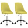 vidaXL Uredske stolice od tkanine s kotačima 2 kom žute