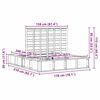 vidaXL Krevetna konstrukcija Smeđa 160 x 200 cm Čvrsto borovo drvo