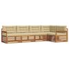 vidaXL Set vanjskih sofa s jastukom 5 pcs Prirodna i bež