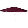 vidaXL Vrtni suncobran Bordeaux Crvena 394 x 394 x 248 cm
