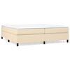 vidaXL Okvir za krevet s oprugom krem 200x200 cm od tkanine