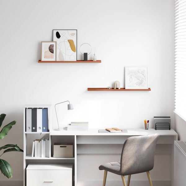 vidaXL Polica na zidu 2 pcs Crvena 80 x 9 x 3 cm Konstruirano drvo