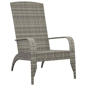 vidaXL Vrtna Adirondack stolica siva poli ratan