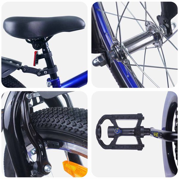 vidaXL Dječji Bicikl 20 Inča za djecu od 6 do 11 godina Plava Crna