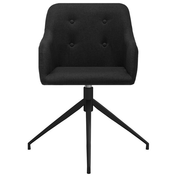 vidaXL Okretne blagovaonske stolice 6 kom crne od tkanine