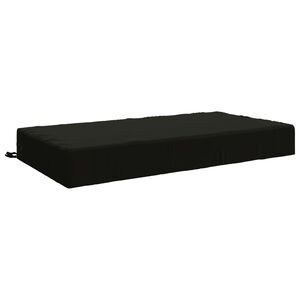 vidaXL Jastuk za sjedalo SOEST 100% poliester Crna 120 x 80 x 15 cm