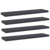 vidaXL Police za knjige 4 kom sive 40 x 10 x 1,5 cm od iverice
