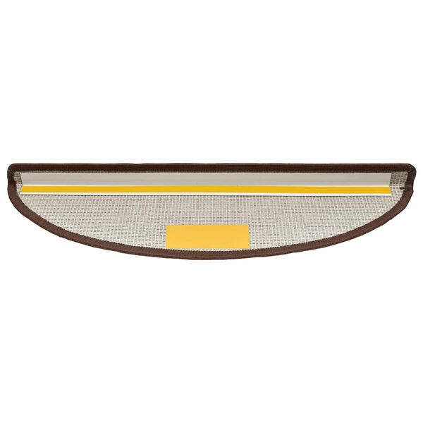 vidaXL Prostirke za stepenice 20 kom 56x17x3 cm boje kave, poluokrugle