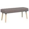 vidaXL Klupa s utorima Sivosmeđa 110 x 40 x 46 cm Tkanina