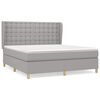vidaXL Krevet box spring s madracem svjetlosiva 160x200 cm tkanina