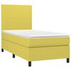 vidaXL Krevet box spring s madracem LED zeleni 90x190 cm od tkanine