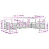 vidaXL Setovi sofa 8 pcs Prirodna i antracit Čvrsto drvo akacije