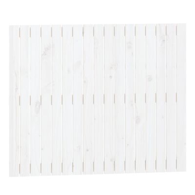 vidaXL Zidno uzglavlje bijelo 108x3x90 cm od masivne borovine