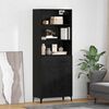 vidaXL Highboard Crni hrast 69,5 x 34 x 180 cm Konstruirano drvo