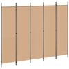 vidaXL 5-Panelni Pregrađivač Bež 250 x 200 cm Tkanina
